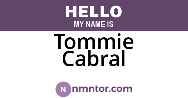 Tommie Cabral