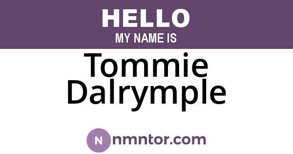 Tommie Dalrymple