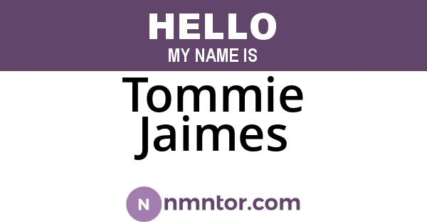 Tommie Jaimes
