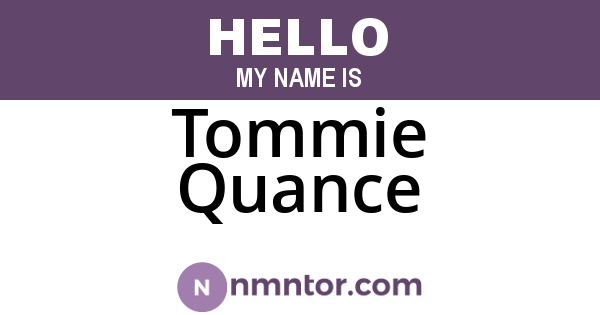 Tommie Quance