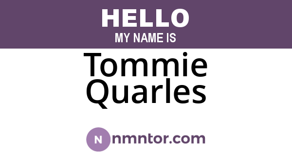 Tommie Quarles