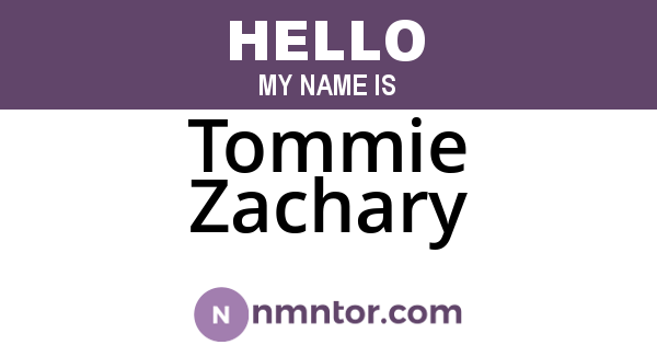 Tommie Zachary