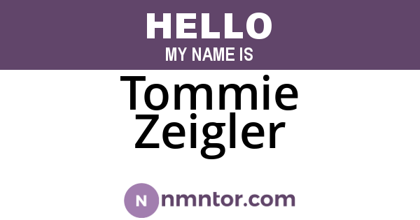 Tommie Zeigler