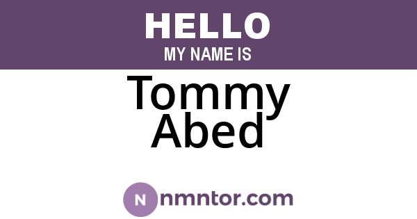 Tommy Abed