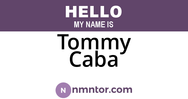 Tommy Caba
