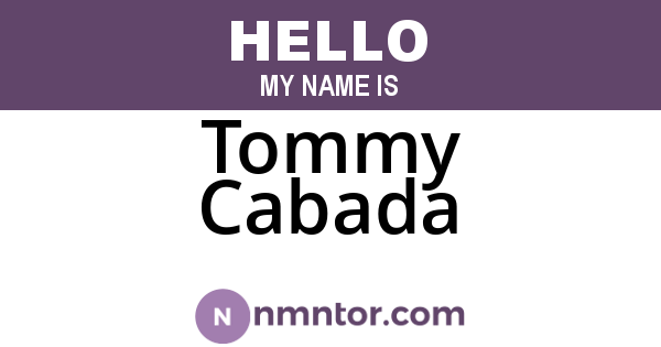 Tommy Cabada