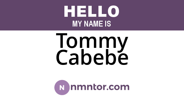 Tommy Cabebe