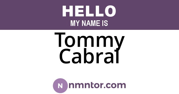 Tommy Cabral