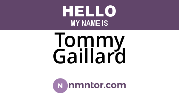 Tommy Gaillard