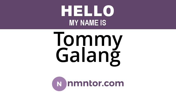 Tommy Galang