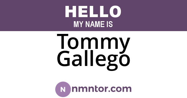 Tommy Gallego