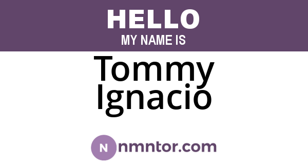 Tommy Ignacio