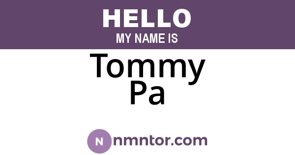 Tommy Pa