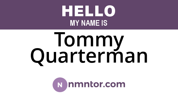 Tommy Quarterman