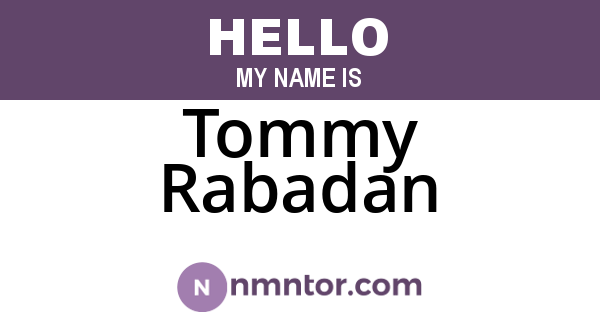 Tommy Rabadan