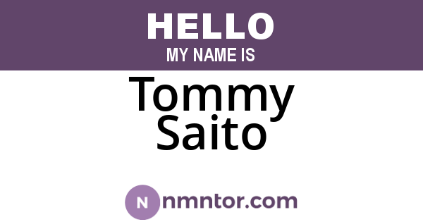 Tommy Saito