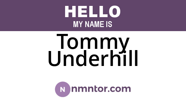 Tommy Underhill
