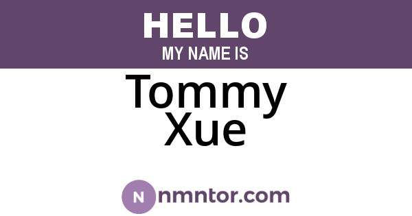 Tommy Xue