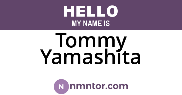 Tommy Yamashita