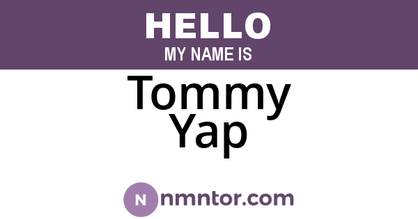 Tommy Yap
