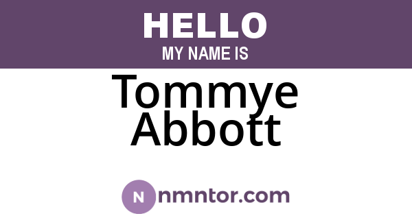 Tommye Abbott