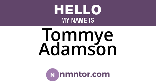 Tommye Adamson