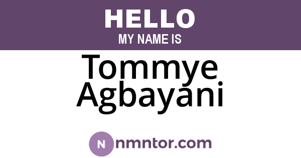 Tommye Agbayani