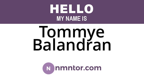 Tommye Balandran