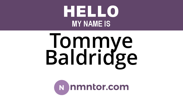 Tommye Baldridge