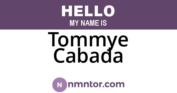 Tommye Cabada
