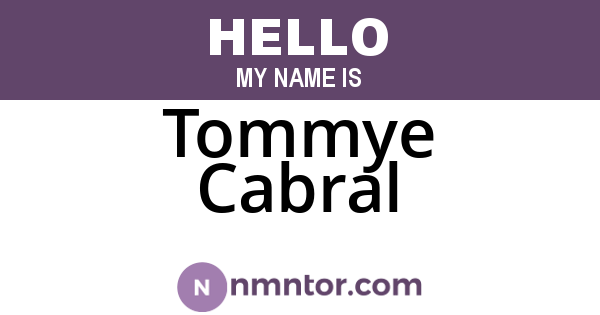 Tommye Cabral