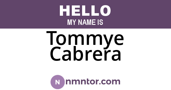 Tommye Cabrera