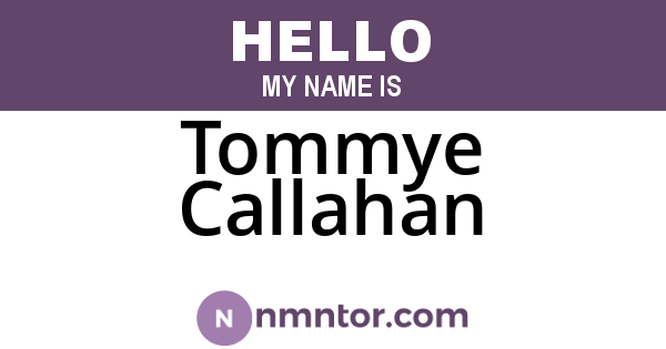 Tommye Callahan