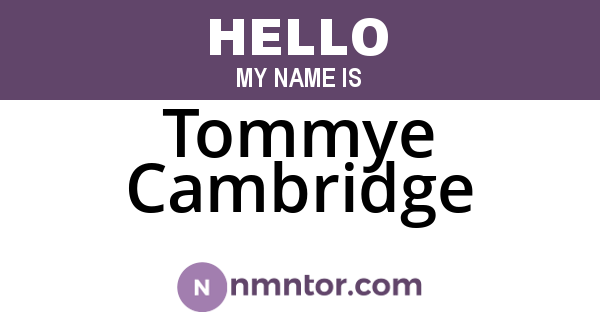Tommye Cambridge