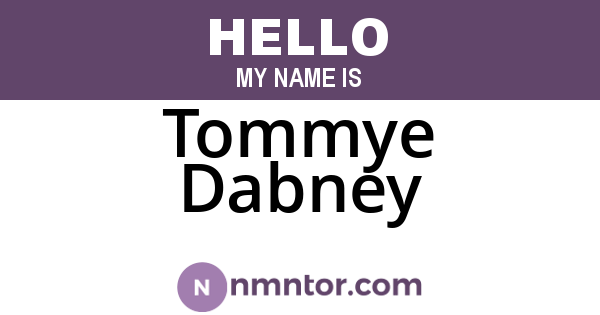 Tommye Dabney