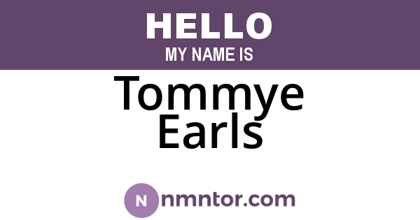 Tommye Earls