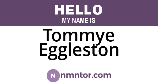 Tommye Eggleston