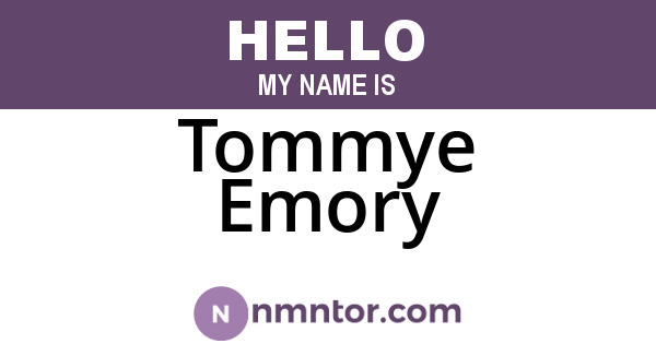 Tommye Emory