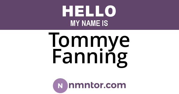 Tommye Fanning