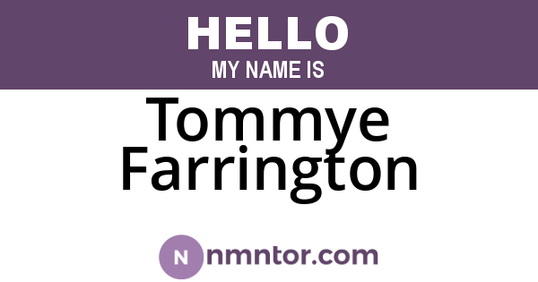 Tommye Farrington