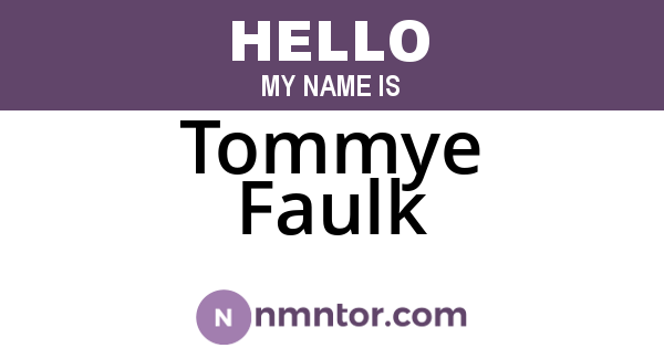 Tommye Faulk