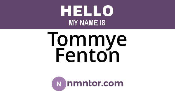 Tommye Fenton