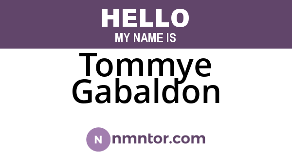 Tommye Gabaldon