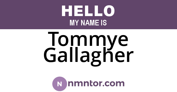 Tommye Gallagher