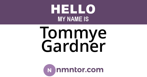 Tommye Gardner