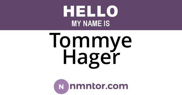 Tommye Hager
