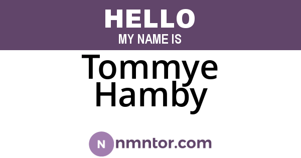 Tommye Hamby