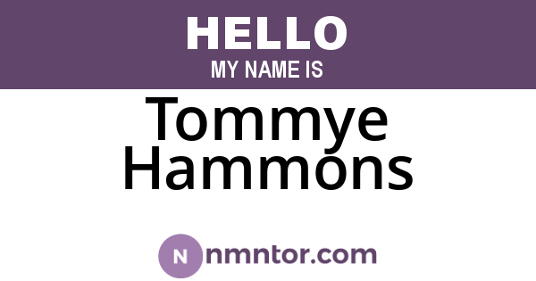 Tommye Hammons