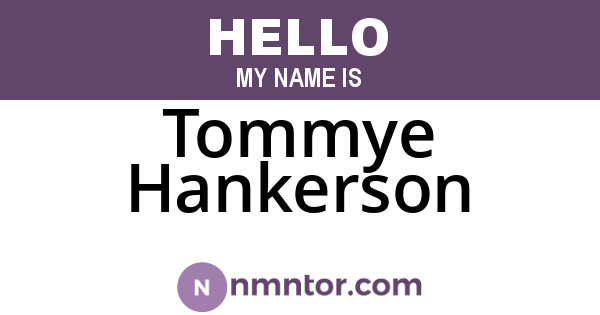 Tommye Hankerson