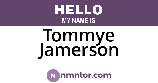 Tommye Jamerson
